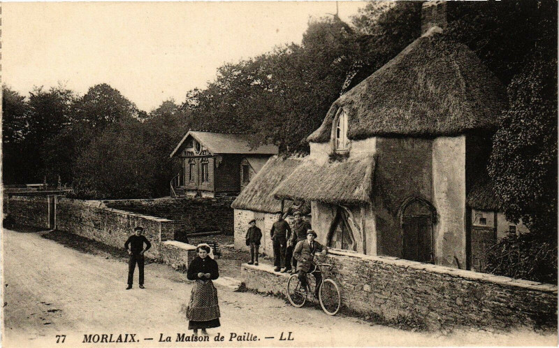 Carte postale ancienne Morlaix - La Maison de Paille à Morlaix