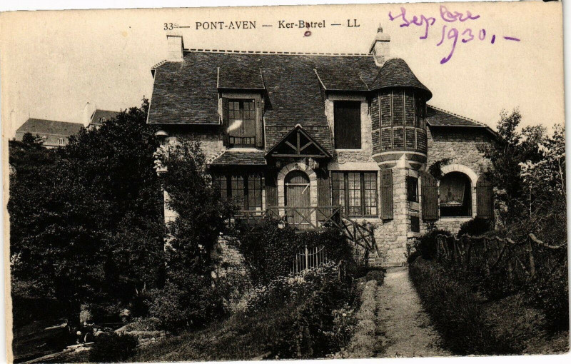 Carte postale ancienne Pont-Aven - Ker-Batrel à Pont-Aven