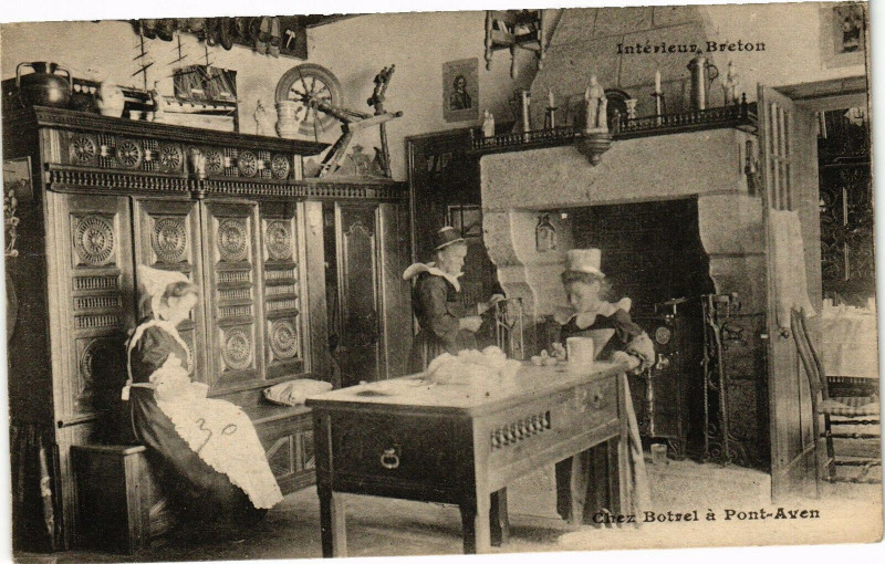 Carte postale ancienne Chez Botrel a Pont-Aven à Pont-Aven