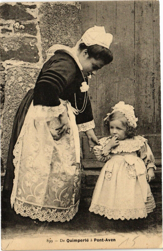 Carte postale ancienne De Quimperle a Pont-Aven à Quimperlé