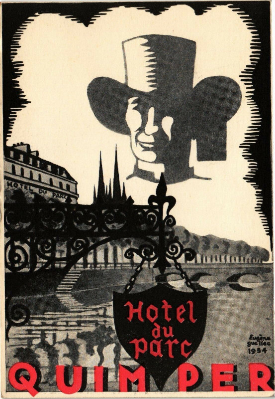 Carte postale ancienne Hotel du Parc - Quimper à Quimper