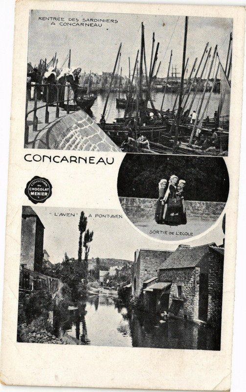 Carte postale ancienne Concarneau - Rentrée des Sardiniers a Concarneau à Concarneau