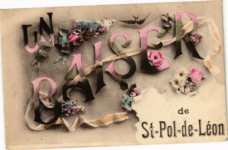 Carte postale ancienne Un Baiser de Saint-Pol-de-Leon