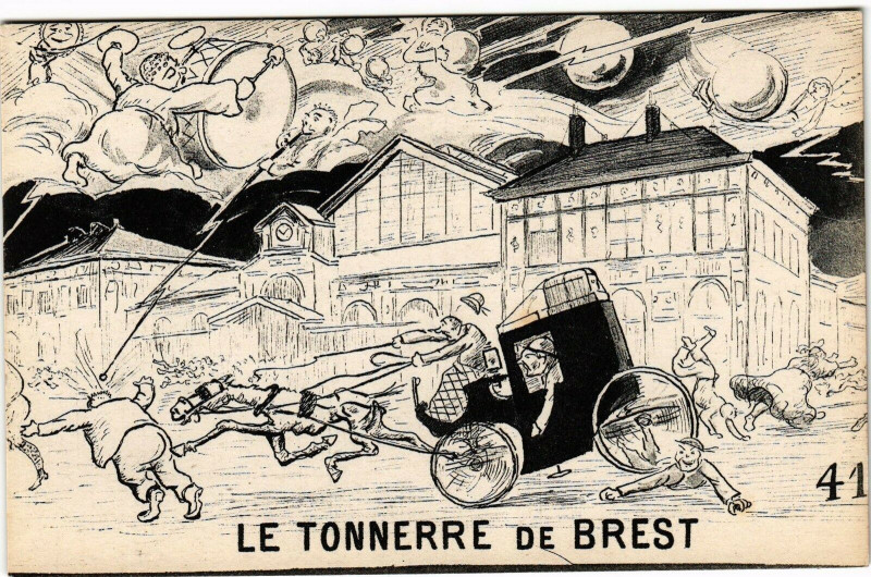 Carte postale ancienne Le Tonnerre de Brest à Brest