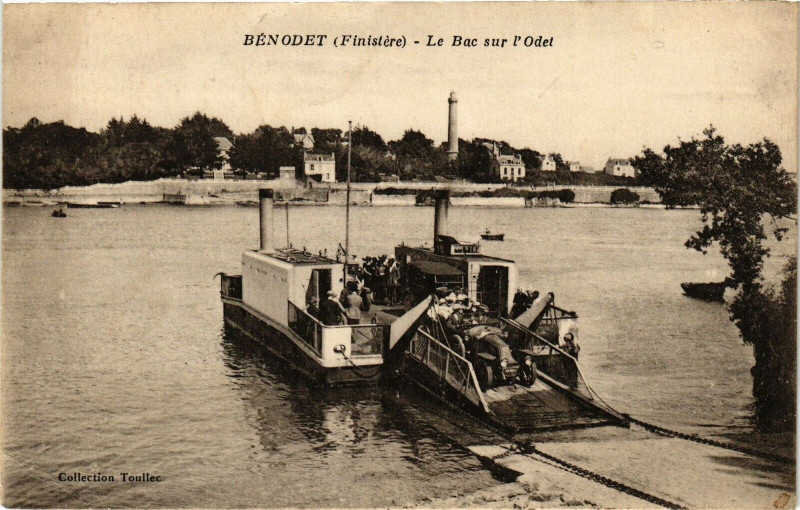 Carte postale ancienne Benodet-Le Bac sur l'Odet à Bénodet