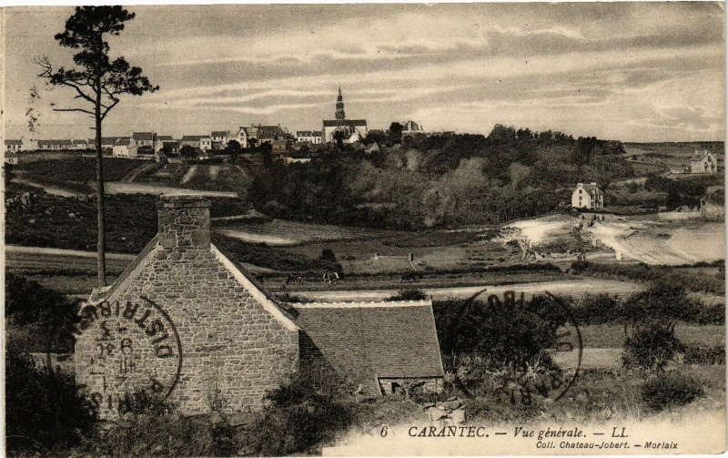 Carte postale ancienne Carantec - Vue générale à Carantec