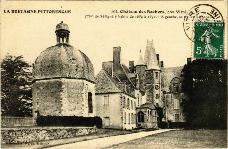 Carte postale ancienne Vitre Chateau des Rochers France à Vitré