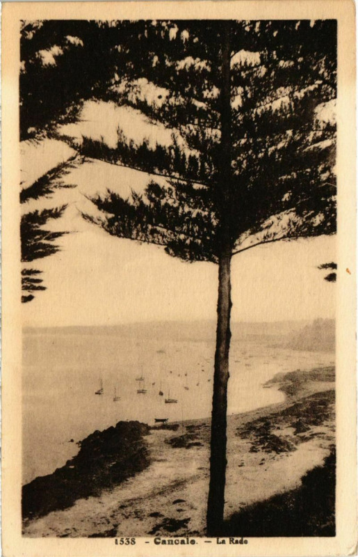 Carte postale ancienne Cancale La Rade France à Cancale