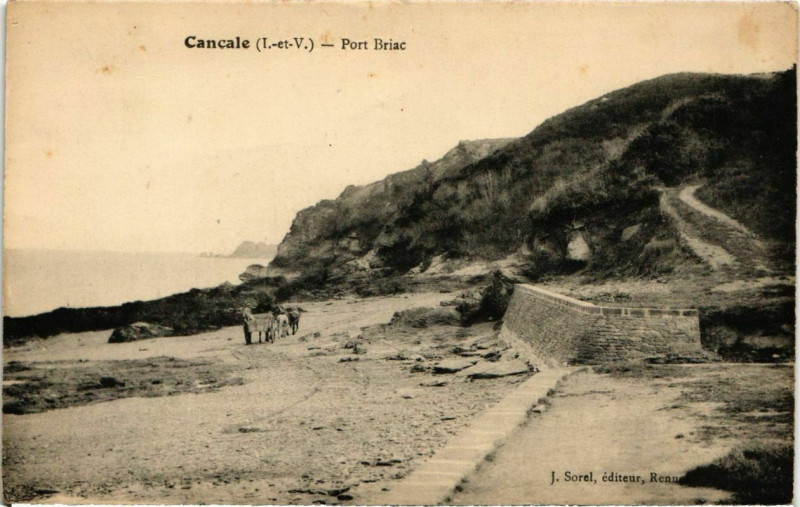 Carte postale ancienne Cancale Port Briac France à Cancale