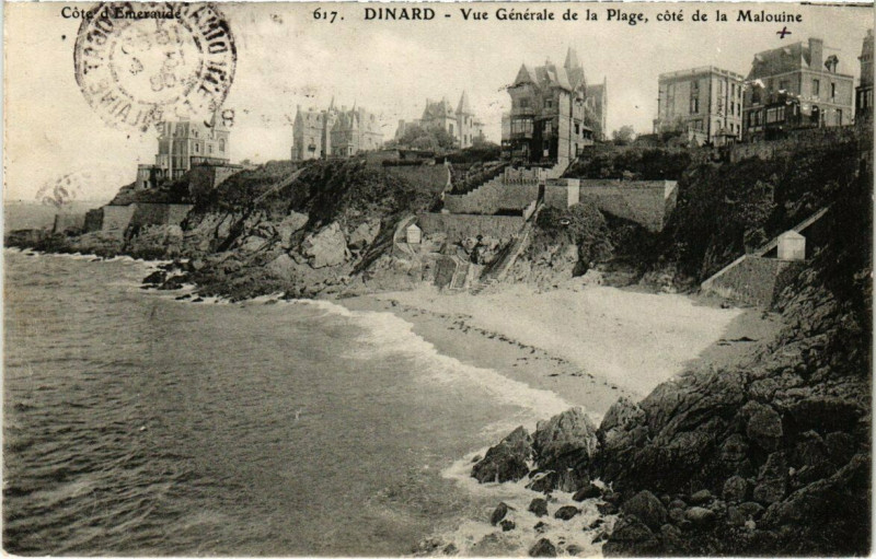 Carte postale ancienne Dinard - Vue générale de la Plage à Dinard
