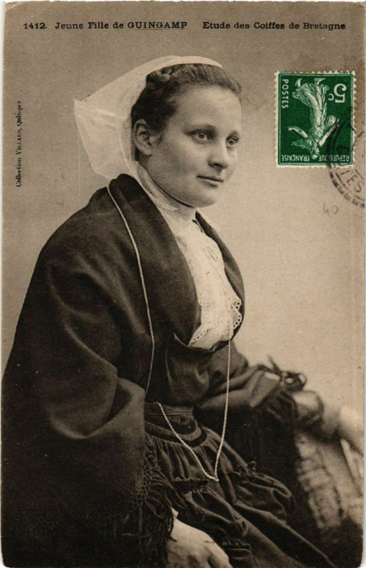 Carte postale ancienne Guingamp - Jeune Fille de Guingamp - Folklore - Type à Guingamp