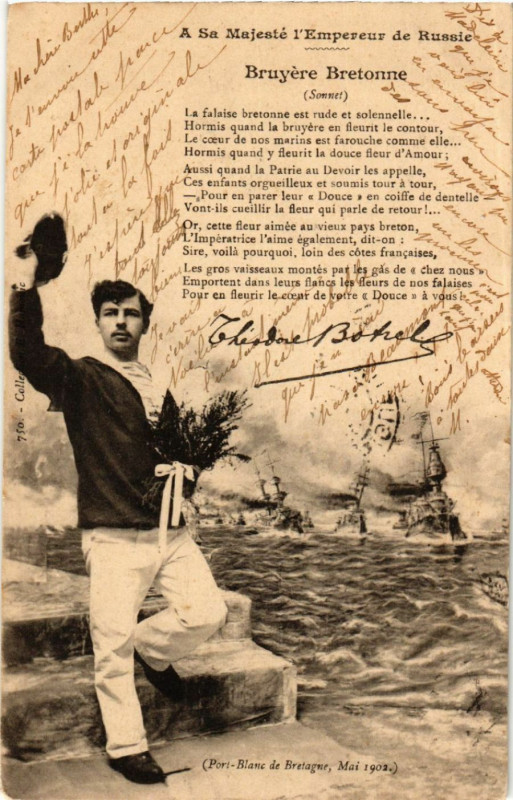 Carte postale ancienne Bruyere Bretonne - A Sa Majesté l'Empereur de Russie - Folklore