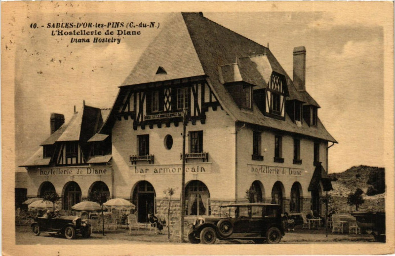 Carte postale ancienne Sables-d'Or-les-Pins - L'Hostellerie de Diane