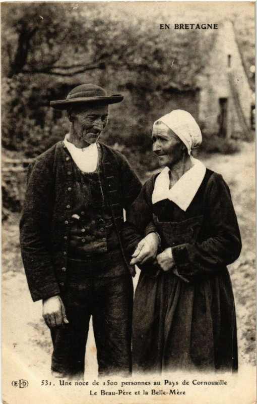 Carte postale ancienne Une noce de 1500 personnes au Pays de Cornouaille - Folklore