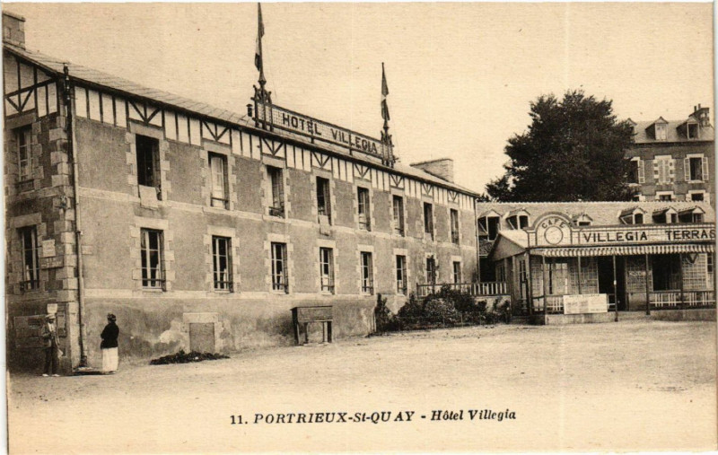 Carte postale ancienne Saint-Quay-Portrieux - Hotel Villegia à Saint-Quay-Portrieux