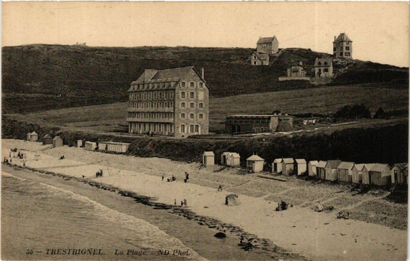 Carte postale ancienne Trestrignel - La Plage