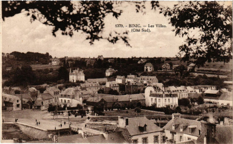 Carte postale ancienne Binic - Les Villas - coté Sud
