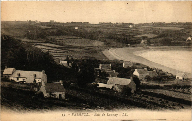 Carte postale ancienne Paimpol - Baie de Launay à Paimpol