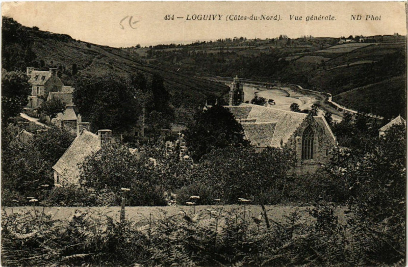 Carte postale ancienne Loguivy - Vue générale