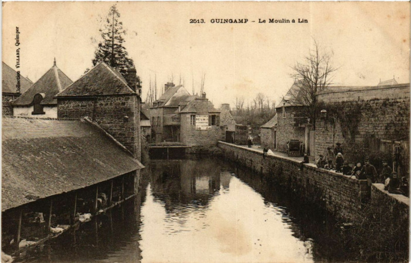 Carte postale ancienne Guingamp - Le Moulin a Lin à Guingamp