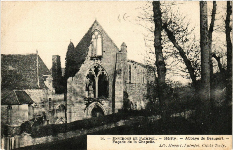 Carte postale ancienne Paimpol - Env. - Herity - Hérity - Abbaye de Beauport à Paimpol