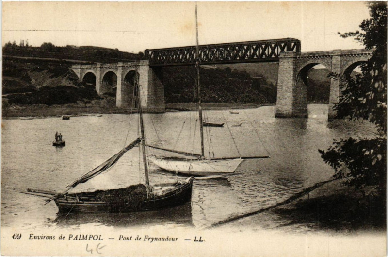 Carte postale ancienne Paimpol - Env. - Pont de Frynaudour à Paimpol