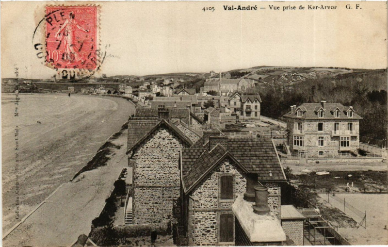 Carte postale ancienne Val-Andre - Vue prise de Ker-Arvor