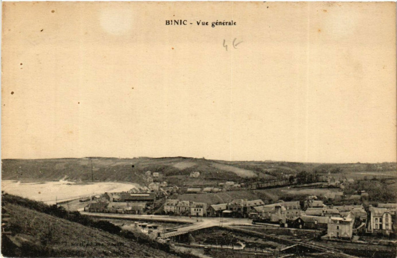 Carte postale ancienne Binic - Vue générale