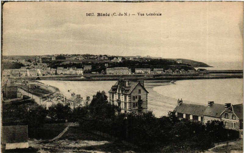 Carte postale ancienne Binic - Vue générale