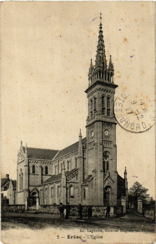 Carte postale ancienne Ereac - Eglise à Éréac
