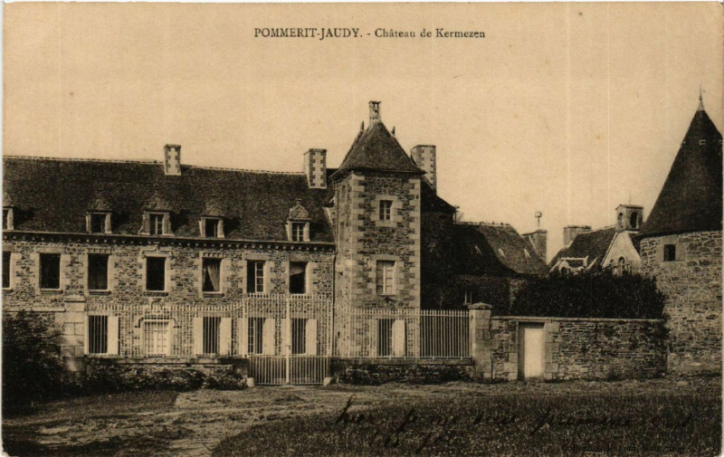 Carte postale ancienne Pommerit-Jaudy - Chateau de Kermezen