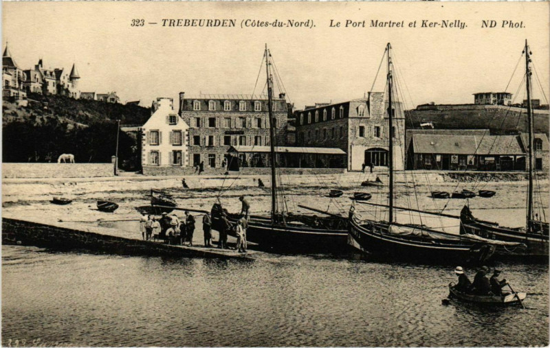 Carte postale ancienne Trebeurden - Le Port Matret et Ker-Nelly à Trébeurden