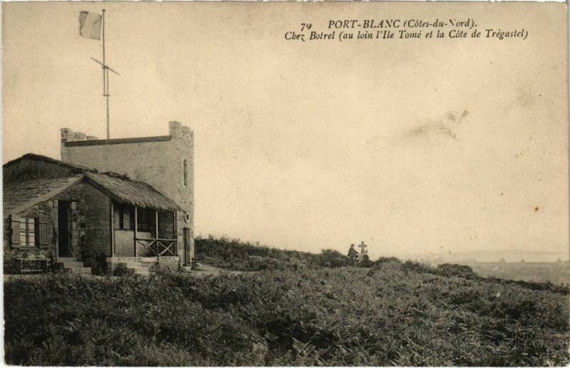 Carte postale ancienne Port-Blanc - Chez Boirel