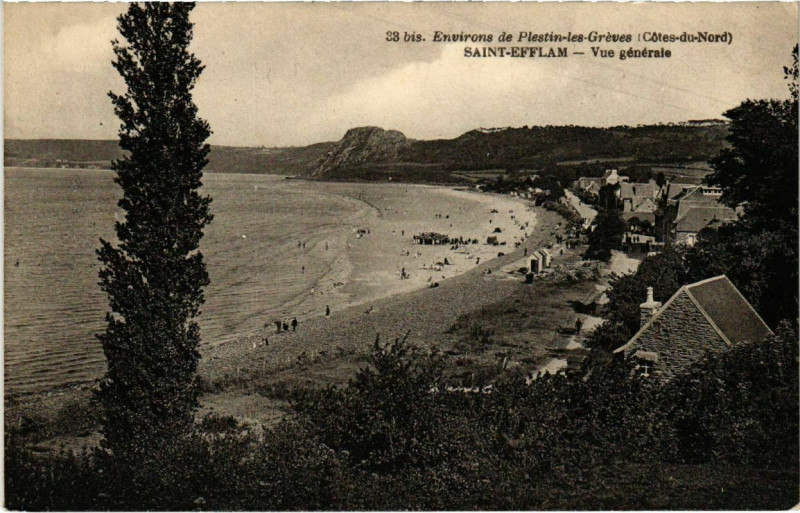 Carte postale ancienne Environs-de Plestin-les-Greves - St-Efflam à Plestin-les-Grèves