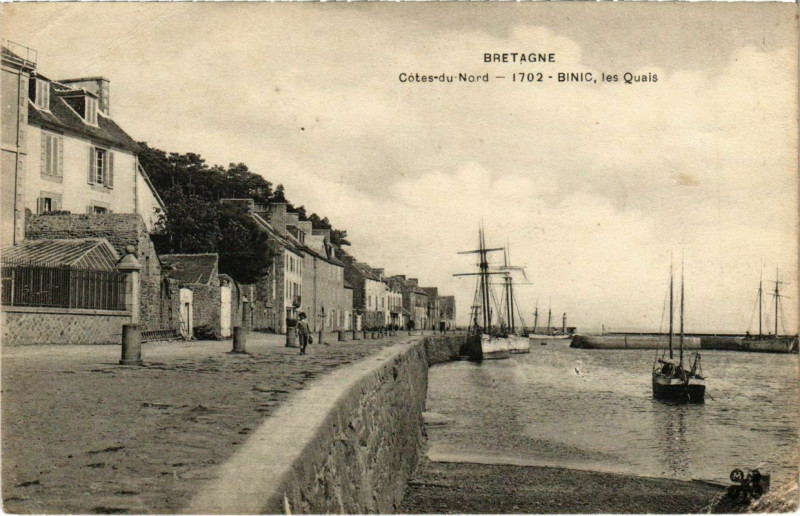 Carte postale ancienne Cotes-du-Nord - Binic - Les Quais