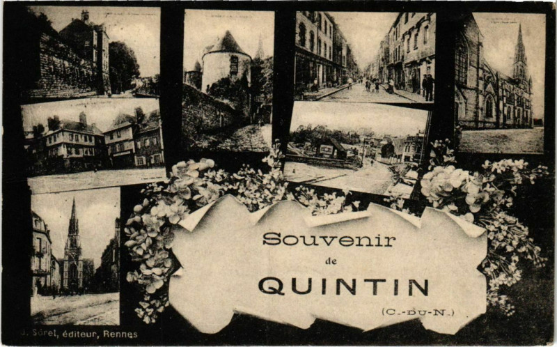Carte postale ancienne Souvenir de Quintin à Quintin