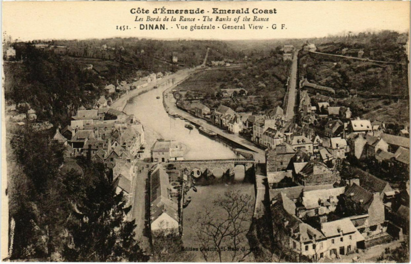 Carte postale ancienne Dinan - Vue generale à Dinan