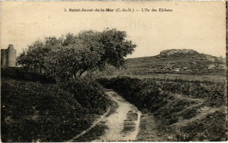 Carte postale ancienne Saint-Jacut-de-la-Mer - L'Ile des Ebihens à Saint-Jacut-de-la-Mer