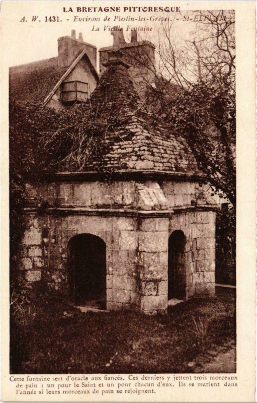 Carte postale ancienne Envrions de Plestin-les-Greves - St-Efflam à Plestin-les-Grèves