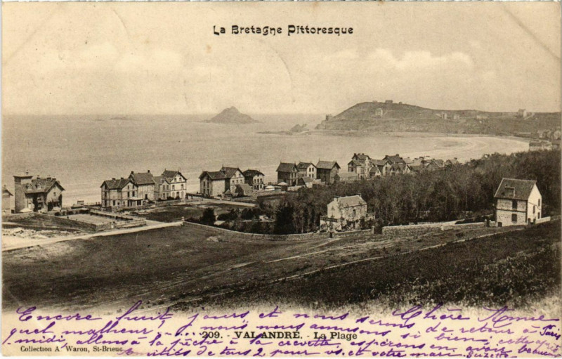 Carte postale ancienne Val-Andre - La Plage