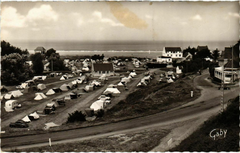 Carte postale ancienne Erquy - Camping de Coroual à Erquy