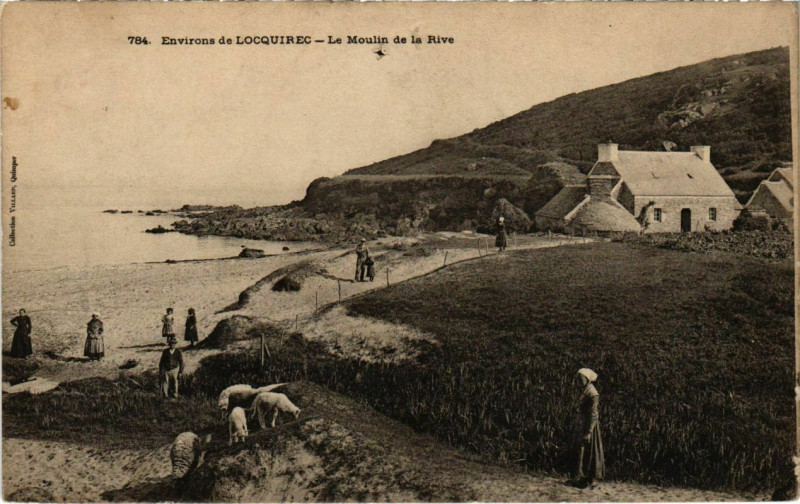 Carte postale ancienne Environs de Locquires - Le Moulin de la Rive