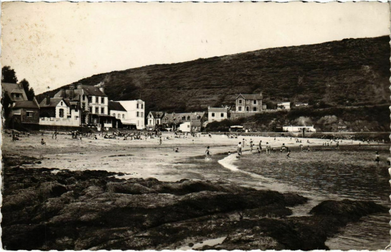 Carte postale ancienne Brehec - La Plage