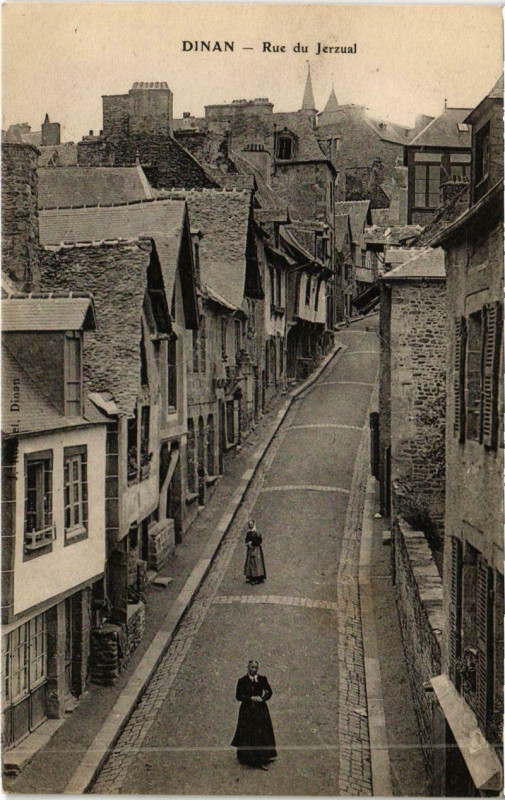 Carte postale ancienne Dinan - Rue du Jerzual à Dinan