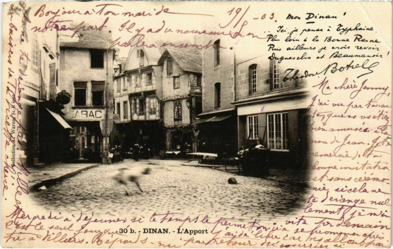 Carte postale ancienne Dinan - L'Apport à Dinan