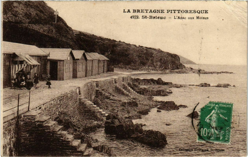 Carte postale ancienne Saint-Brieuc - L'anse aux Moines à Saint-Brieuc