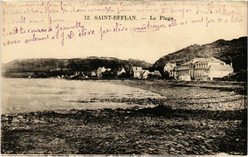 Carte postale ancienne Saint-Efflam - La Plage