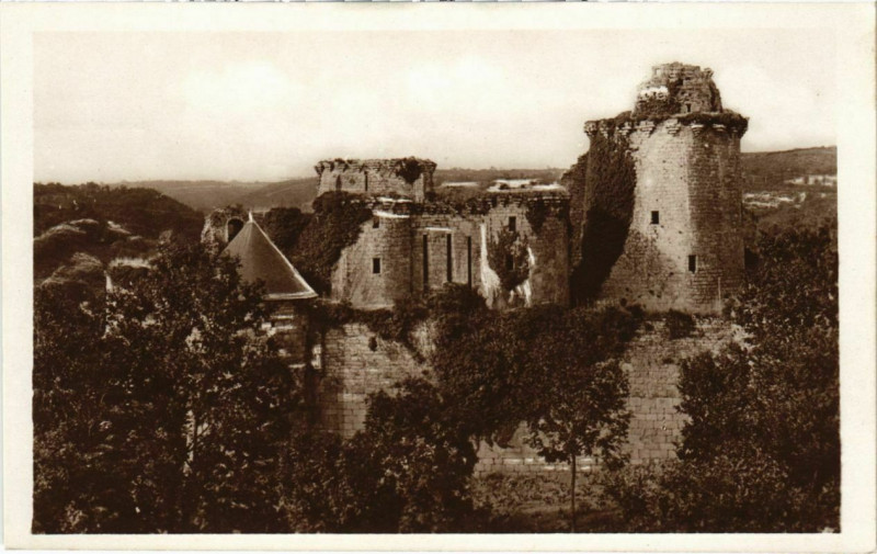 Carte postale ancienne Tonquedec - Le Chateau vue d'ensemble à Tonquédec