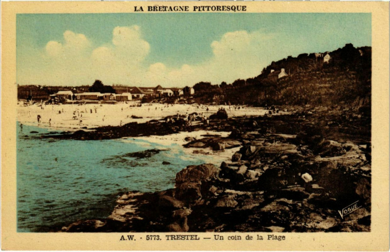 Carte postale ancienne Trestel - Un coin de la Plage
