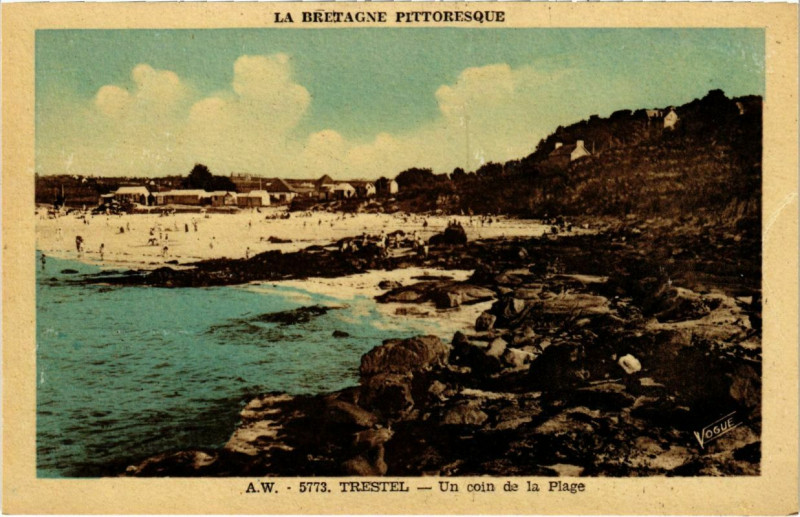 Carte postale ancienne Trestel - Un coin de la Plage